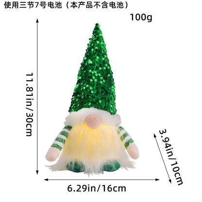 Rudolph LED Christmas Decor – Sparkling Light-Up Faceless Doll for Festive Holiday and Halloween Decorations