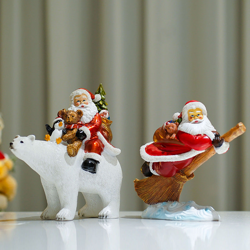 est-Selling Santa Claus Plush Figurine - Christmas Decoration, Gift, and Resin Santa Claus Decorative Atmosphere Ornament