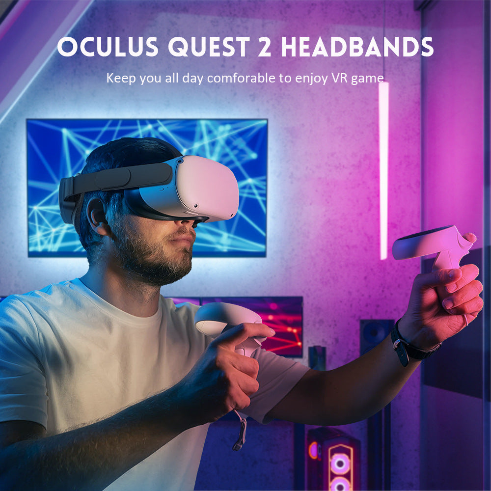 VR Power Strap for Meta Quest 2 – Elite-Style Head Strap with 5000mAh Battery Pack – Adjustable Comfortable Design, Face Pressure-Free, Lightweight VR Charging Headband for Oculus Quest 2 (Black)