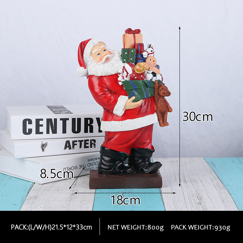 est-Selling Santa Claus Plush Figurine - Christmas Decoration, Gift, and Resin Santa Claus Decorative Atmosphere Ornament