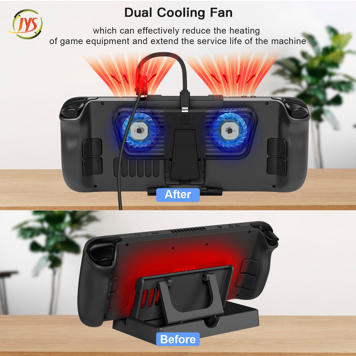 (Headline) 🚨 Stop Overheating, Start Dominating! The Ultimate 6-LED Cooling Dock for Steam Deck & Switch OLED