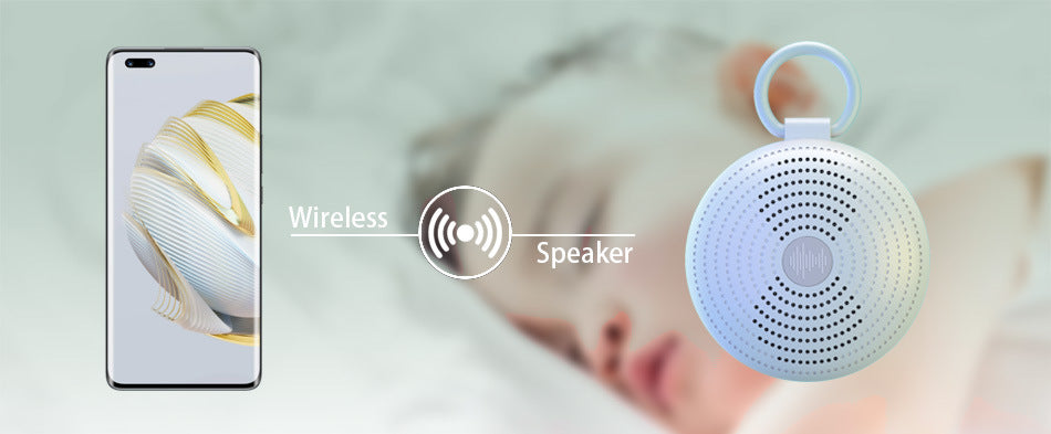 White Noise Sleep Machine with Warm Light Night Lamp