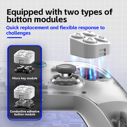 Z04 Pro Wireless Gaming Controller with Magnetic Charging Dock - Bluetooth Gamepad for PC, iOS iPhone, Android Phone, Tablet, Hall Effect Sticks, Dual-Mode Triggers, Replaceable Buttons & Faceplates
