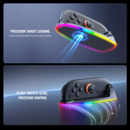 Nintendo Switch 2 Joy-Con Charging Mouse Dock | RGB LED Charging Station with Wireless Optical Mouse | Rechargeable NS2 Controller Dock with RGB Lighting [2025 New Version]