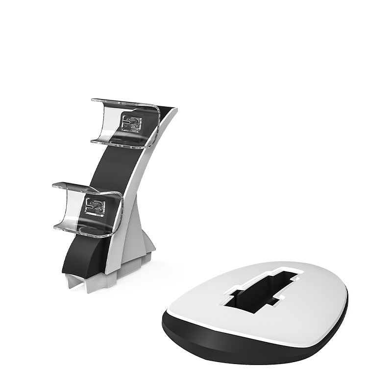 PS5 Dual Controller Charging Station with Blue LED Indicators | Fast Wireless Charger Dock for Sony PlayStation 5 | 4.7×3×7in Compact Design | Includes 31in Type-C Cable (Official Style)