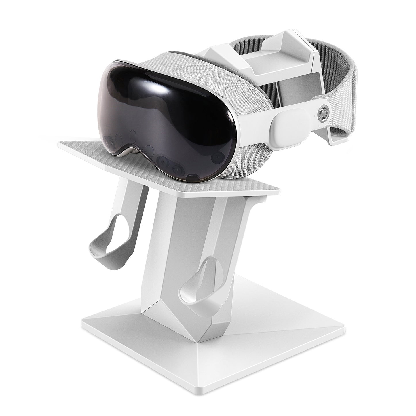 Universal VR Headset Display Stand for Apple Vision Pro, Meta Quest 3/2/Pro - Easy Installation, Compact Design, Premium ABS Material - White