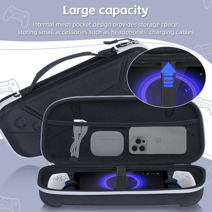 PS5 Portal Ultimate Protection Bundle - EVA Hard Case + Tempered Glass Screen Protector + Thumb Grips | Shockproof Travel Bag | 13.8" x 6.1" x 3" (35x15.6x7.6cm)