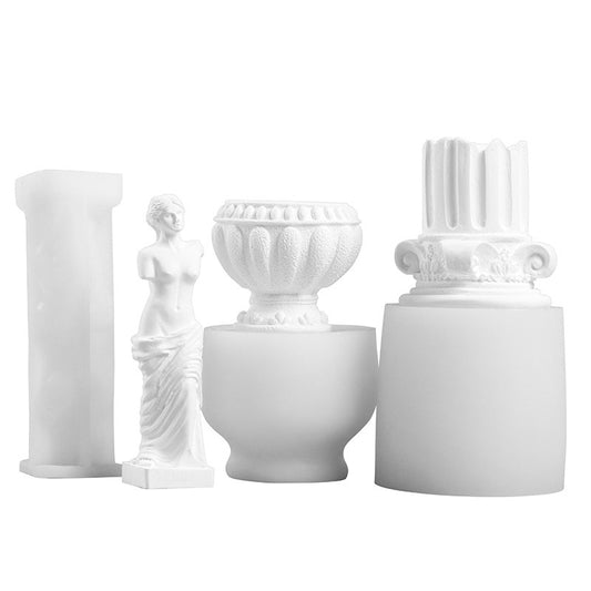 Roman Column Silicone Mold Candle and Plaster Crafting