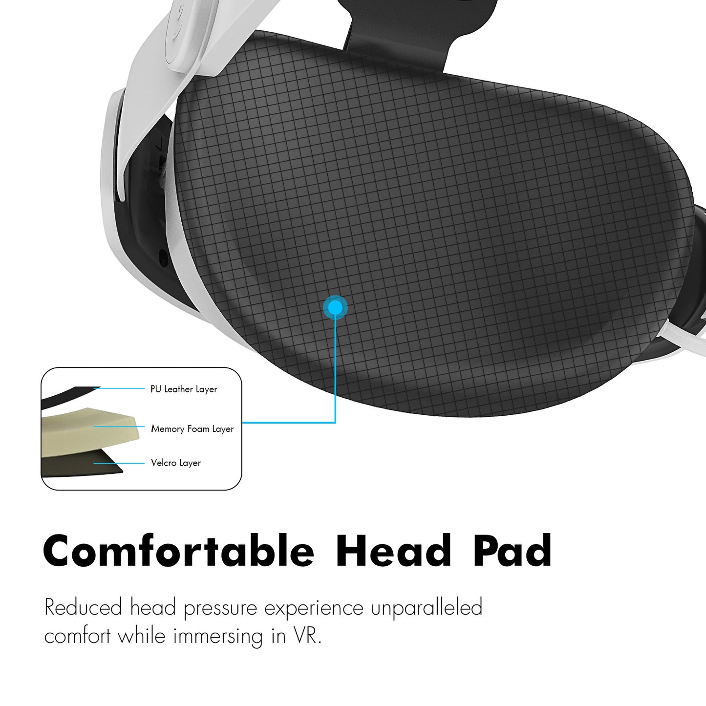 "6000mAh Battery Head Strap for Meta Quest 3 | Adjustable VR Power Bank with Fast Charging | Enhanced Comfort White Head Mount Accessory (Model: MQ3-6000)"