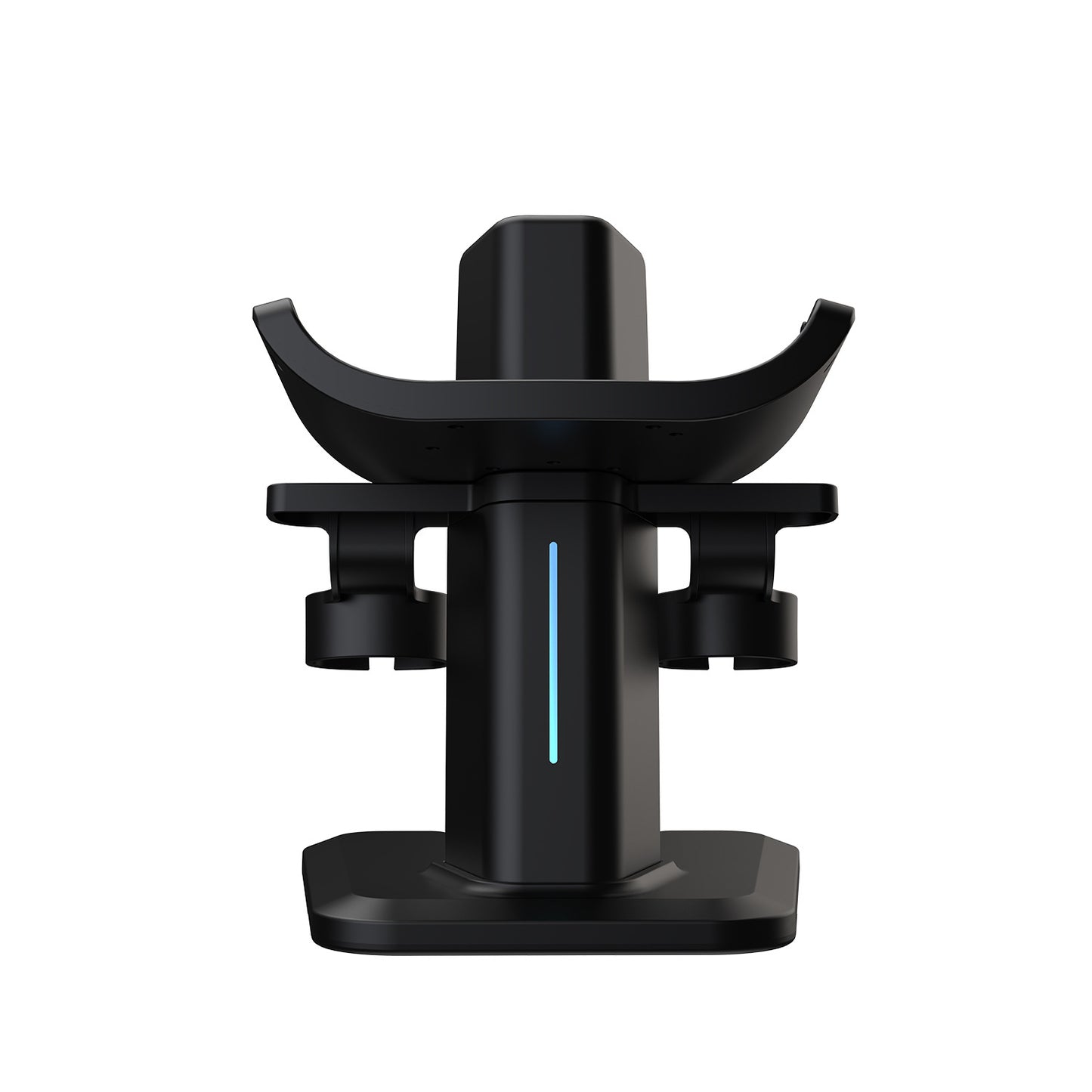 VR Charging Dock Stand Compatible with Quest 3/3S & Vision Pro, RGB Light Desktop Storage Holder with Controller Organizer VR Accessories