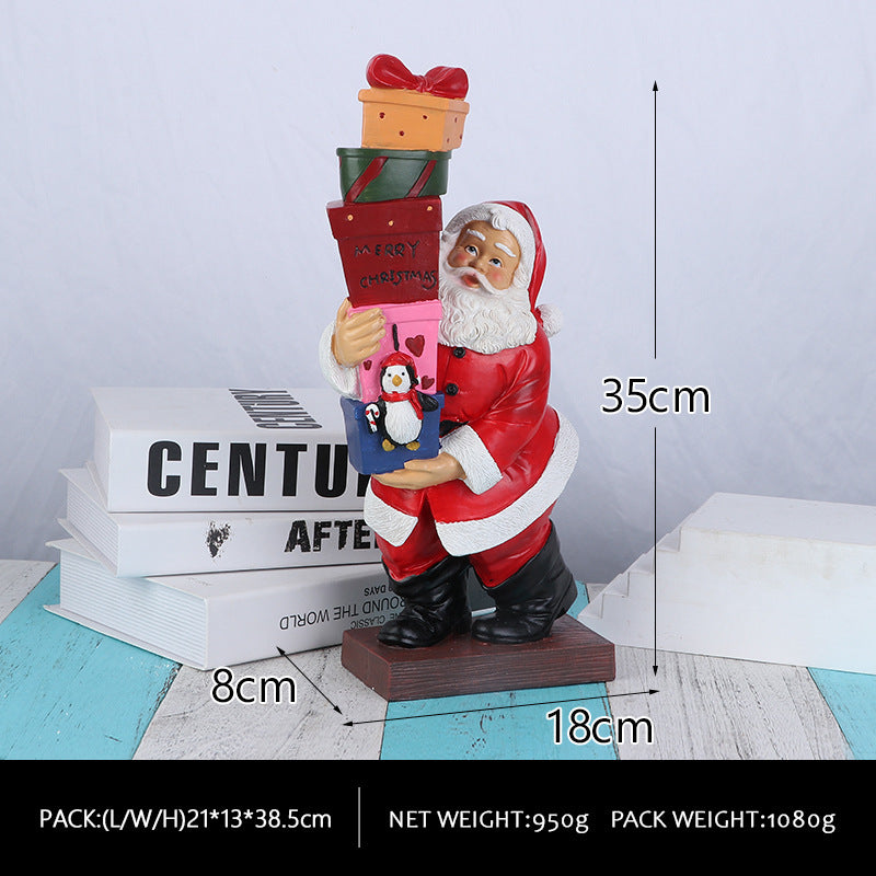 est-Selling Santa Claus Plush Figurine - Christmas Decoration, Gift, and Resin Santa Claus Decorative Atmosphere Ornament
