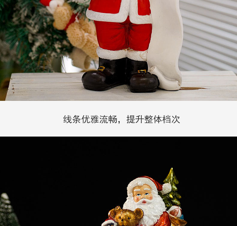 est-Selling Santa Claus Plush Figurine - Christmas Decoration, Gift, and Resin Santa Claus Decorative Atmosphere Ornament