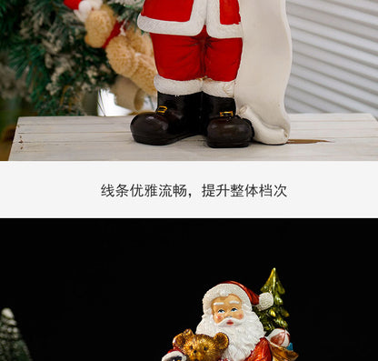 est-Selling Santa Claus Plush Figurine - Christmas Decoration, Gift, and Resin Santa Claus Decorative Atmosphere Ornament