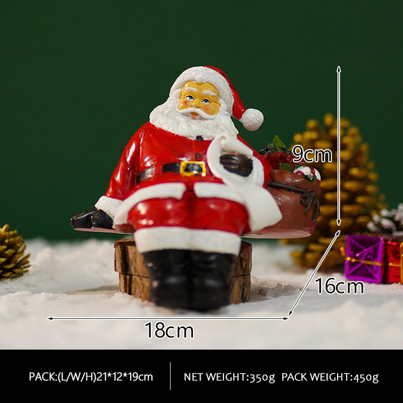 est-Selling Santa Claus Plush Figurine - Christmas Decoration, Gift, and Resin Santa Claus Decorative Atmosphere Ornament