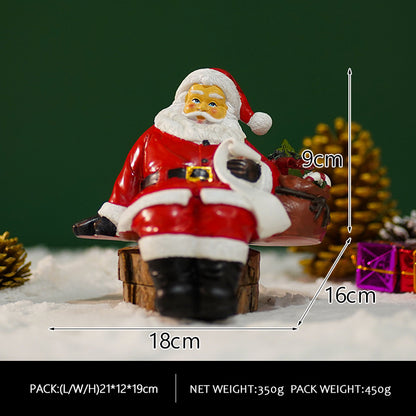 est-Selling Santa Claus Plush Figurine - Christmas Decoration, Gift, and Resin Santa Claus Decorative Atmosphere Ornament