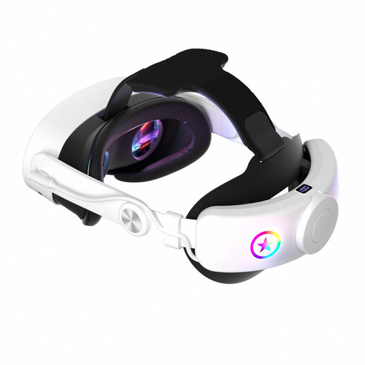 Meta Quest 3S/3 Head Strap with LED Breathing Light & 22W Fast Charging | One-Click Retractable VR Headset Accessory | Enhanced Comfort for Meta Quest 3/3S