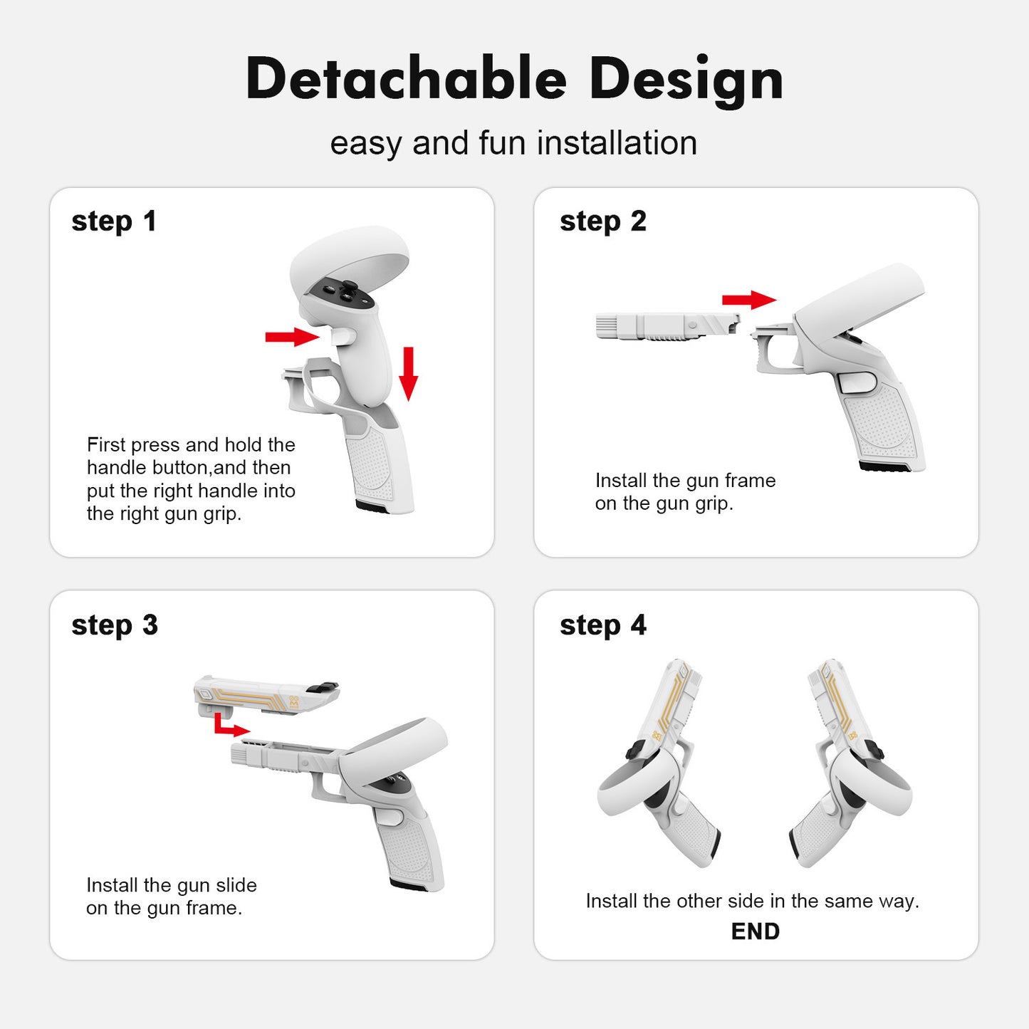 AMVR Suitable for Quest 2 all-in-one physical gun game virtual space handle hand holding gun experience feeling