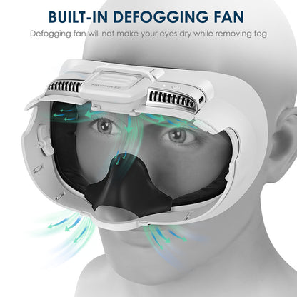 KKCOBVR K3 Cooling Facial Interface for Meta Quest 3 | Ventilated VR Face Cover with Dual Fans | Breathable Padding | Anti-Fog & Sweat Proof | Enhanced Comfort Headset Accessory