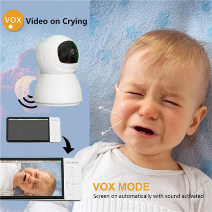 Baby360 5-Inch 1080P HD Baby Monitor with Two-Way Audio, Night Vision & Smart Alerts