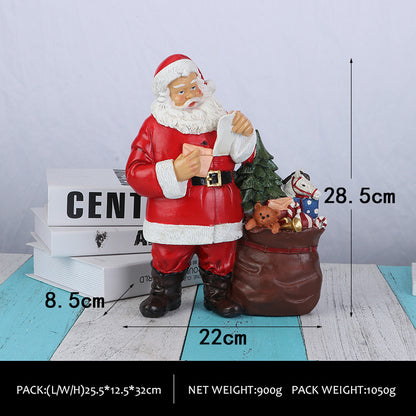 est-Selling Santa Claus Plush Figurine - Christmas Decoration, Gift, and Resin Santa Claus Decorative Atmosphere Ornament