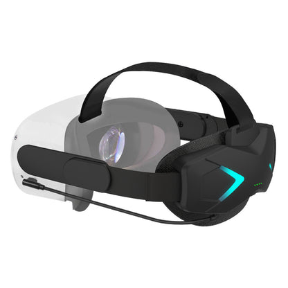 VR Power Strap for Meta Quest 2 – Elite-Style Head Strap with 5000mAh Battery Pack – Adjustable Comfortable Design, Face Pressure-Free, Lightweight VR Charging Headband for Oculus Quest 2 (Black)