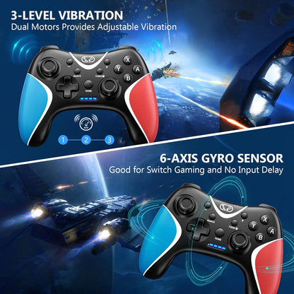 Switch Pro Wireless Controller with Programmable Back Buttons | Bluetooth Gamepad for Nintendo Switch/PC | Turbo/Motion Controls | HD Vibration | 5.7" x 4.7" x 2.4" (14.5x12x6cm)