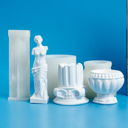 Roman Column Silicone Mold Candle and Plaster Crafting