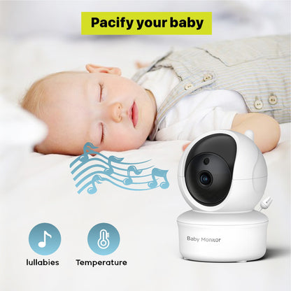 Baby360 5-Inch HD Baby Monitor – Night Vision, Motion Detection, Two-Way Audio, Temperature Sensor