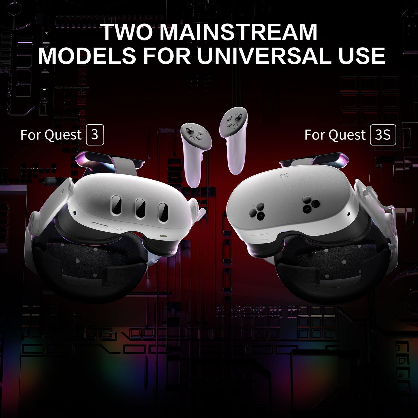 Meta Quest 3S/3 Head Strap with LED Breathing Light & 22W Fast Charging | One-Click Retractable VR Headset Accessory | Enhanced Comfort for Meta Quest 3/3S