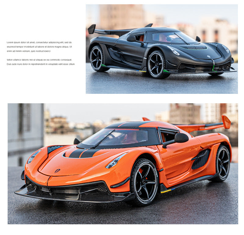 Koenigsegg 1:24 Scale Die-Cast Alloy Supercar Model Toy - Collectible Sports Car for Kids & Adults, Perfect Gift for Boys & Car Enthusiasts