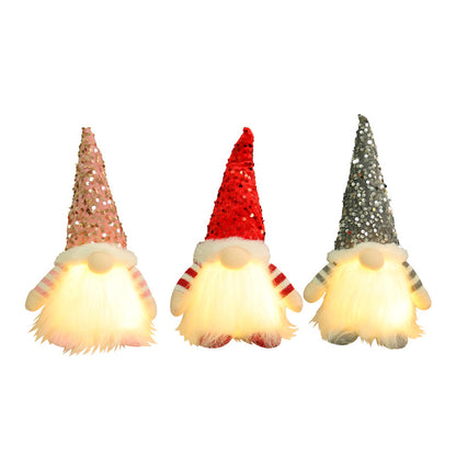 Rudolph LED Christmas Decor – Sparkling Light-Up Faceless Doll for Festive Holiday and Halloween Decorations