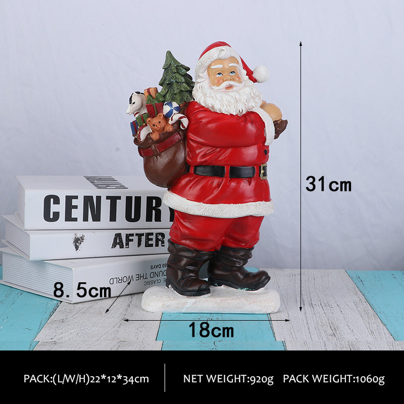 est-Selling Santa Claus Plush Figurine - Christmas Decoration, Gift, and Resin Santa Claus Decorative Atmosphere Ornament