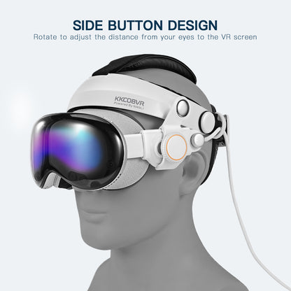 KKCOBVR VP1 Comfort Head Strap for Apple Vision Pro | Ultra-Soft Face Padding | Adjustable Top Strap | Pressure Relief VR Headband | Replacement for Official Strap