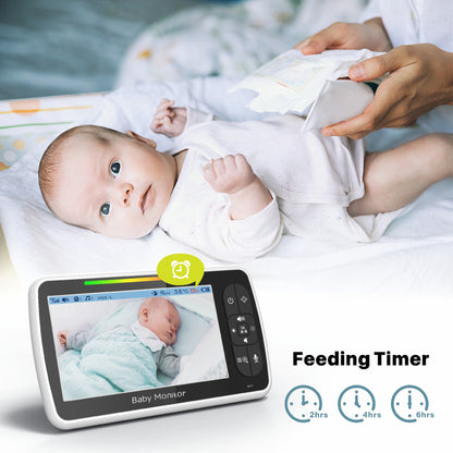 Baby360 5-Inch HD Baby Monitor – Night Vision, Motion Detection, Two-Way Audio, Temperature Sensor