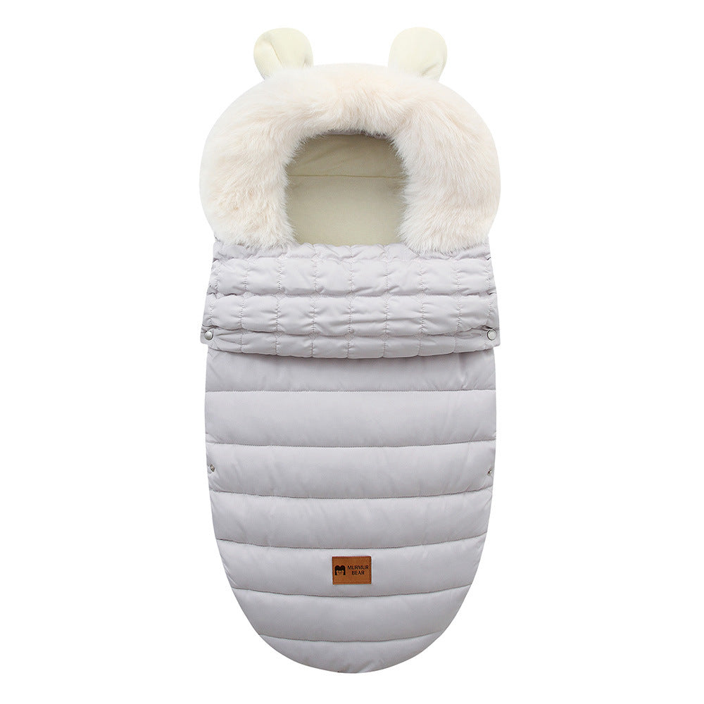 Baby sleeping bag; baby stroller; autumn and winter anti-kick blanket; safe care for newborn sleep; thickened warmth and cold prevention