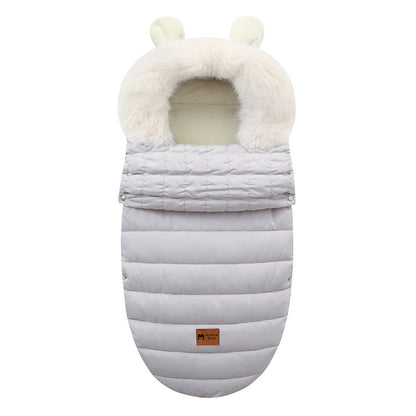 Baby sleeping bag; baby stroller; autumn and winter anti-kick blanket; safe care for newborn sleep; thickened warmth and cold prevention