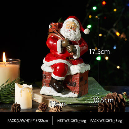 est-Selling Santa Claus Plush Figurine - Christmas Decoration, Gift, and Resin Santa Claus Decorative Atmosphere Ornament