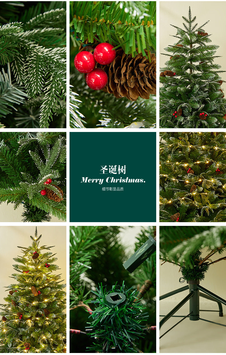 Christmas Tree - Realistic Snow-Dusted PE Home Decor - Supermarket Christmas Decoration - Festive Atmosphere Setup - Christmas Gift