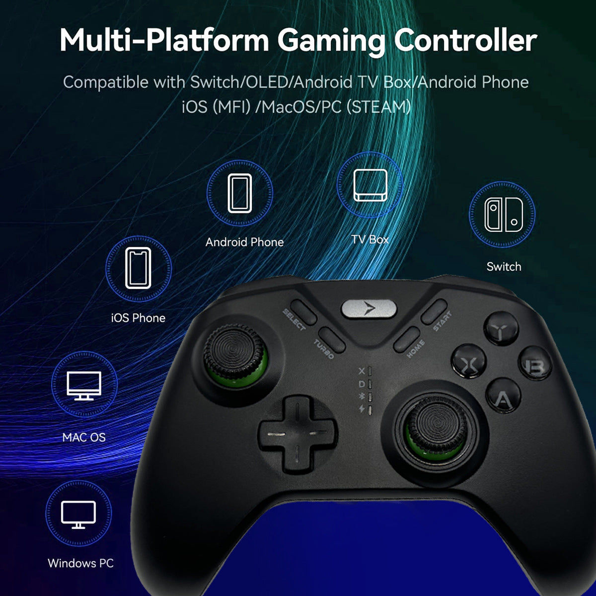 2.4G/Bluetooth Wireless Gaming Controller for PS5, Xbox Series X/S, Switch, PC - Dual Mode Gamepad with Vibration, Gyro, RGB Lighting - Elite Level Pro Controller for Gaming & Android Phones