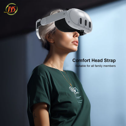 "Meta Quest 3 Adjustable Head Strap Replacement | Enhanced Comfort VR Headband for Oculus Quest 3 | Multi-Angle Support | Lightweight ABS Design | White"