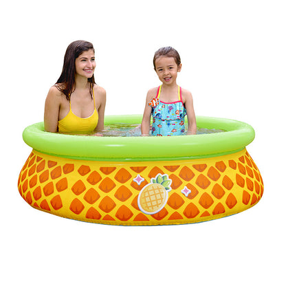 Inflatable Circular Swimming Pool for Kids - Portable, Folding Design
