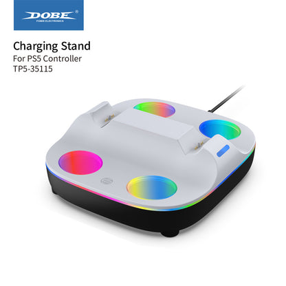 Dual PS5 Controller Charging Station with Auto-Shutoff & Fast Charge | 2 in 1 Charger Dock for Playstation 5 DualSense & DualSense Edge | LED Indicator, Overcharge Protection
