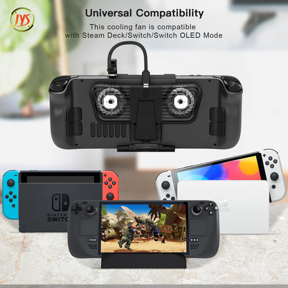 (Headline) 🚨 Stop Overheating, Start Dominating! The Ultimate 6-LED Cooling Dock for Steam Deck & Switch OLED