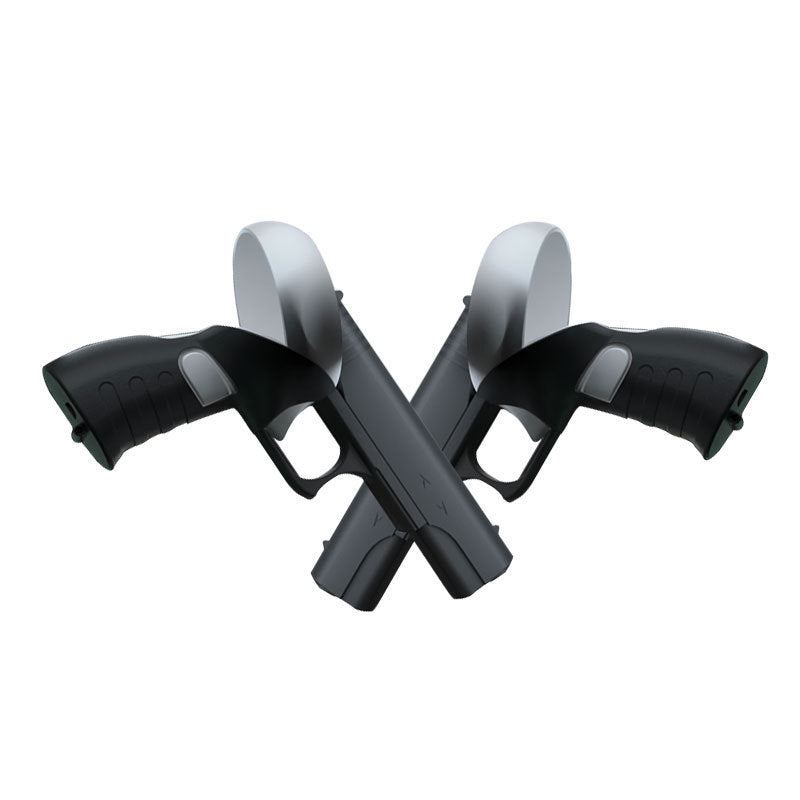 "Oculus Quest 2 VR Gun Stock (2nd Gen) - Dual Controller Shooting Accessory for FPS Games | Realistic Rifle Feel (11.2×3.1×6.3in) | Lightweight 11.1oz ABS Design | Includes 2 Stocks - Official Style"