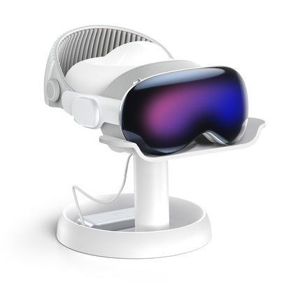AMVR Universal VR Headset Stand for Apple Vision Pro, Meta Quest 3 & Pico 4 | 3-in-1 Display Dock & Storage Holder | VR Accessories Organiser with Controller Grips | Premium VR Display Stand