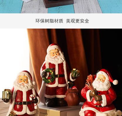 est-Selling Santa Claus Plush Figurine - Christmas Decoration, Gift, and Resin Santa Claus Decorative Atmosphere Ornament