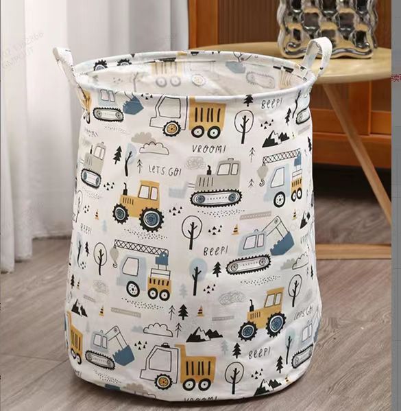 Kids Large Cotton Linen Laundry Basket