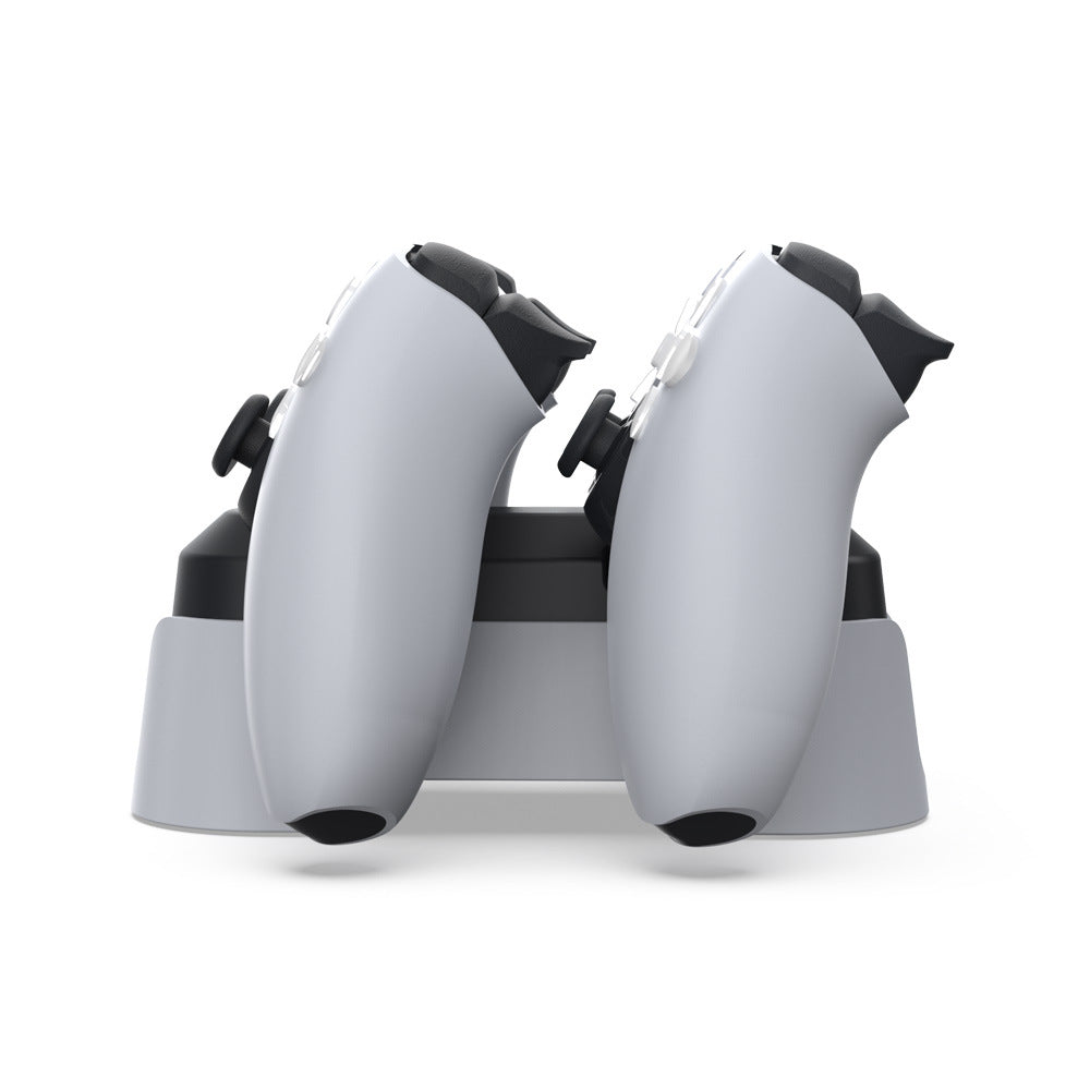 "PS5 Dual Controller Charging Station with Blue LED Indicators | Fast Wireless Charger Dock for Sony PlayStation 5 | 4.7×3×7in Compact Design | Includes 31in Type-C Cable (Official Style)"