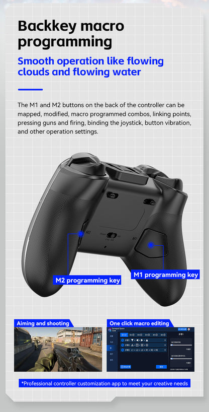 Z04 Pro Wireless Gaming Controller with Magnetic Charging Dock - Bluetooth Gamepad for PC, iOS iPhone, Android Phone, Tablet, Hall Effect Sticks, Dual-Mode Triggers, Replaceable Buttons & Faceplates