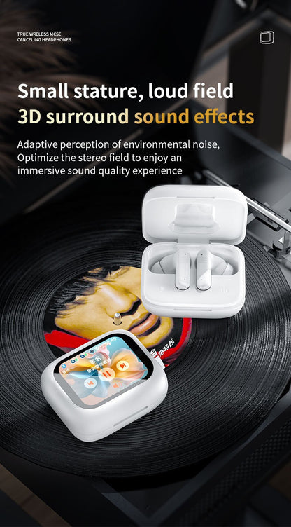 Wireless Earbuds with IPX4 Waterproof | 8H Playtime & Digital Display Charging Case | Bluetooth 5.3 Stereo Sound | Voice Control & 15m Range | In-Ear Earphones for Sports/Running